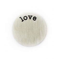 Love Plate - Silver Tone